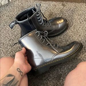 Dr. Martens Women's Silver Boots